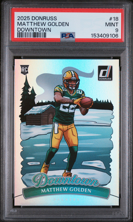 2025 Panini Donruss Downtown #18 Matthew Golden PSA 9