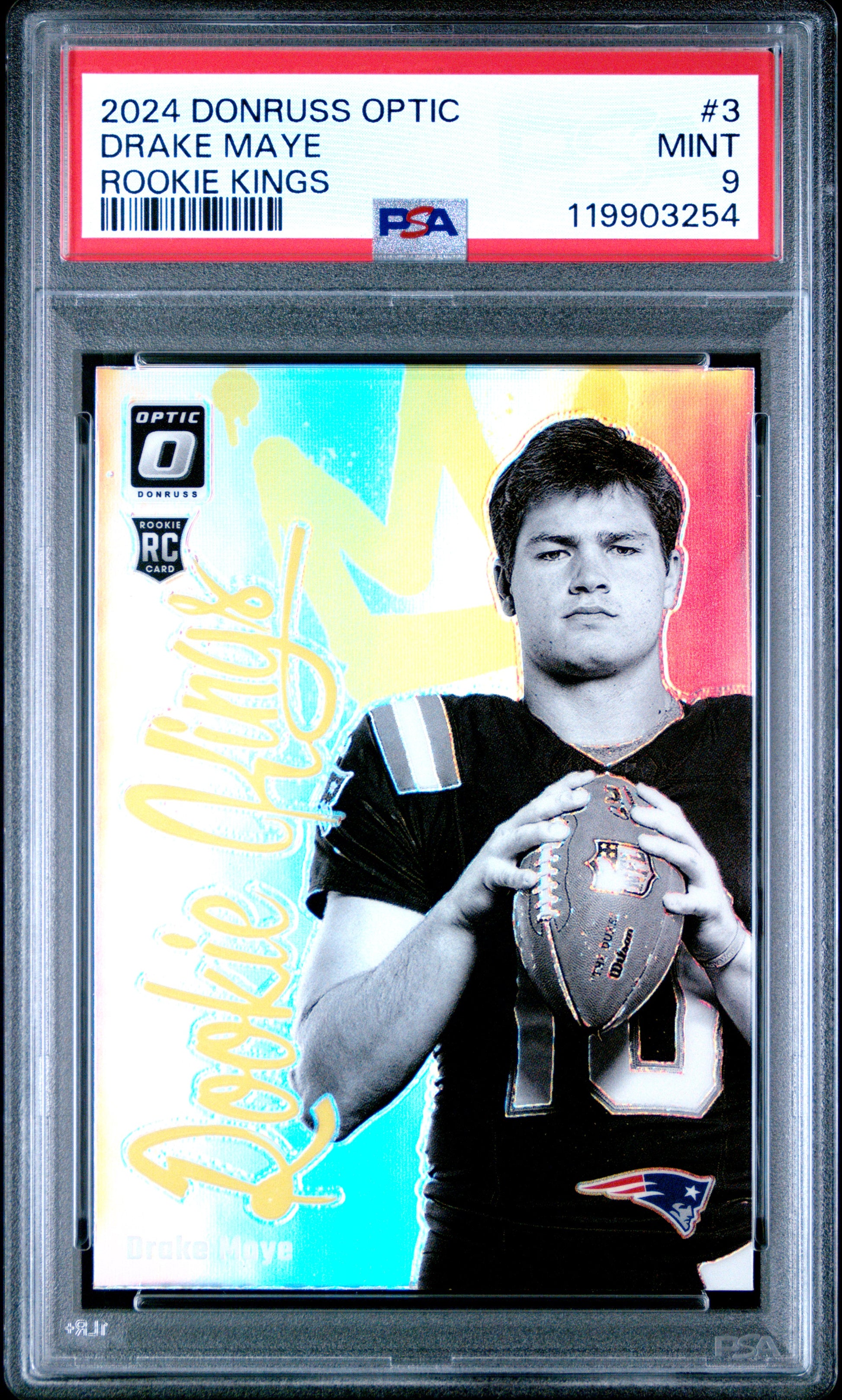 2024 Panini Donruss Optic Rookie Kings #3 Drake Maye PSA 9