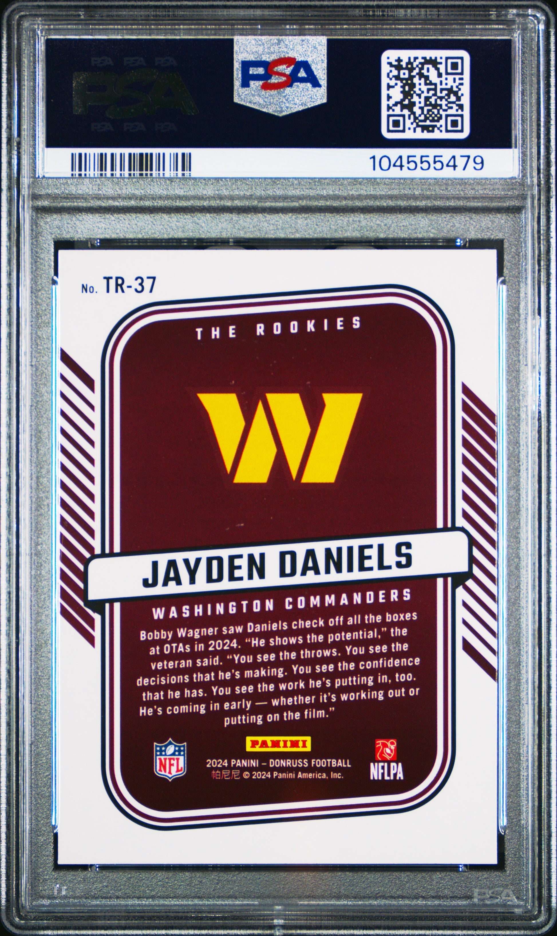 2024 Panini Donruss The Rookies #TR37 Jayden Daniels PSA 10