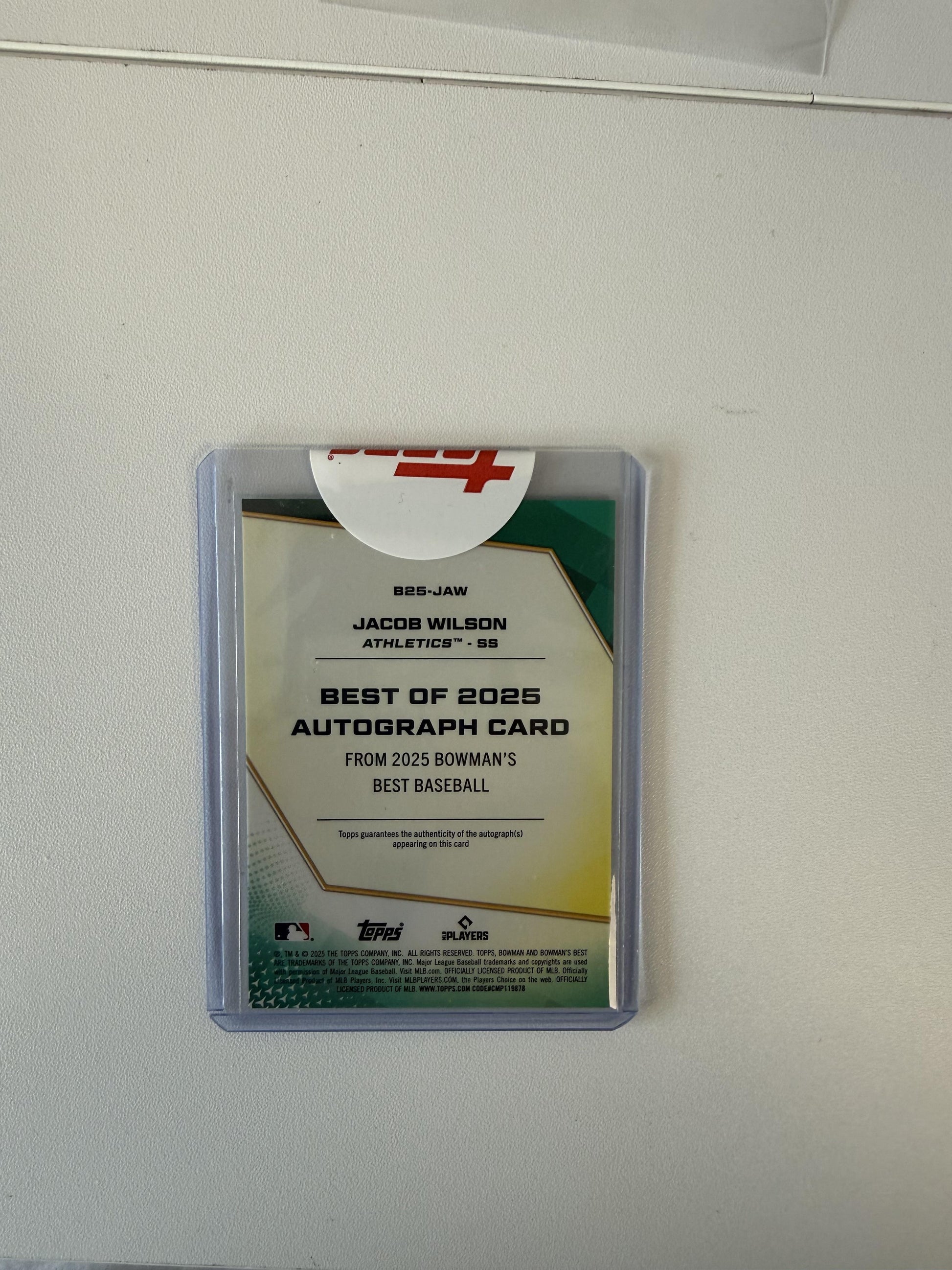 2025 Bowman's Best #B25-JAW Jacob Wilson Auto Gold Mini-Diamond Refractors #/50