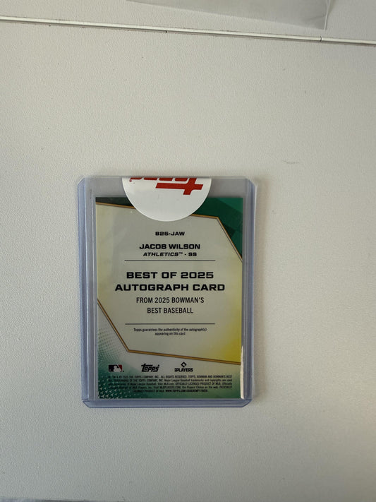 2025 Bowman's Best #B25-JAW Jacob Wilson Auto Gold Mini-Diamond Refractors #/50