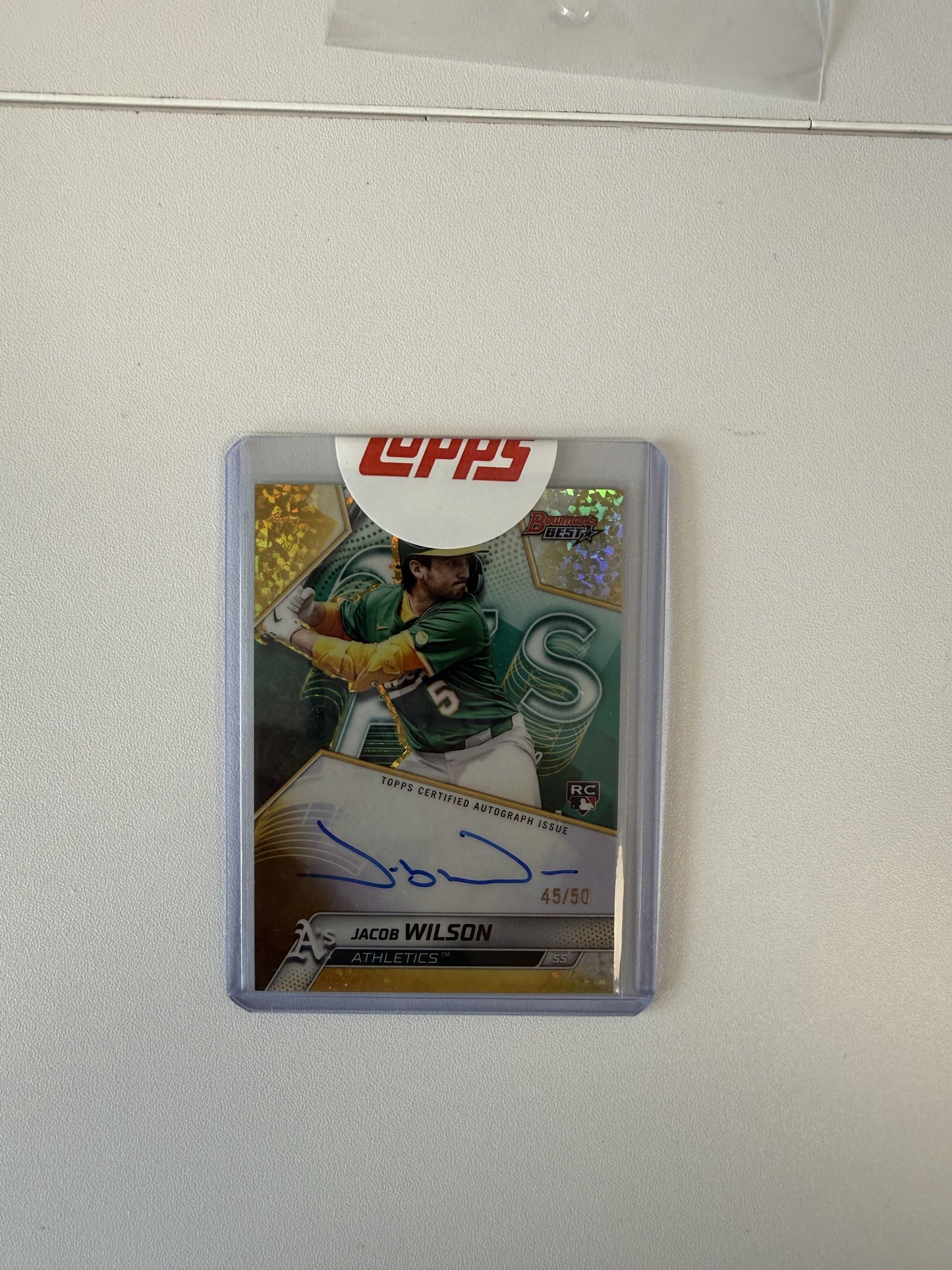 2025 Bowman's Best #B25-JAW Jacob Wilson Auto Gold Mini-Diamond Refractors #/50