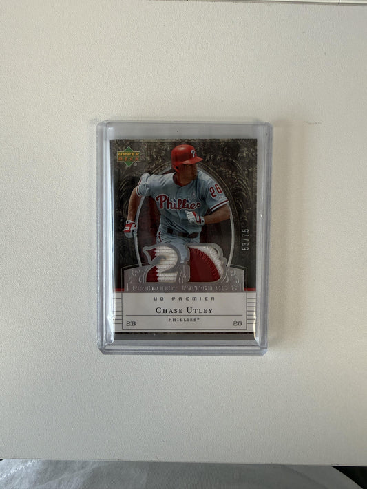 2007 Upper Deck Premier Patches Chase Utley /75