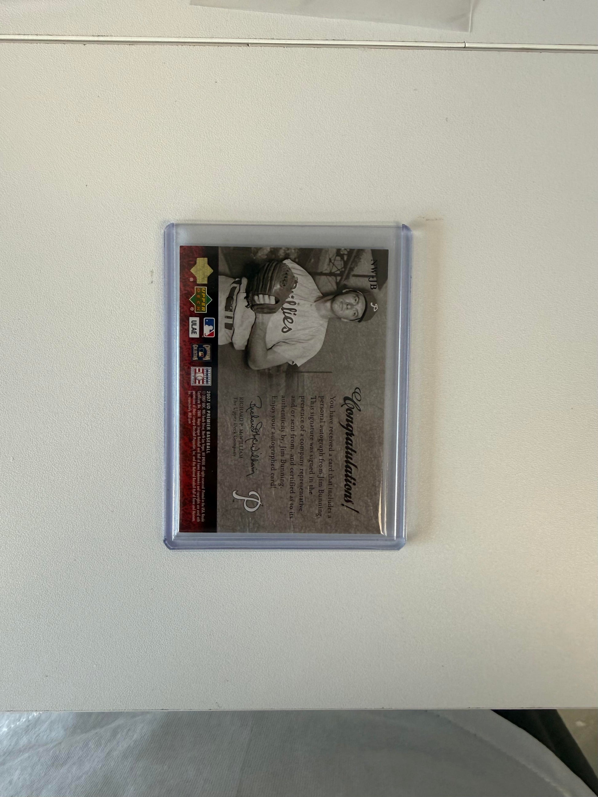 2007 Upper Deck Premier #NW-JB Jim Bunning Noteworthy Autographs #/54