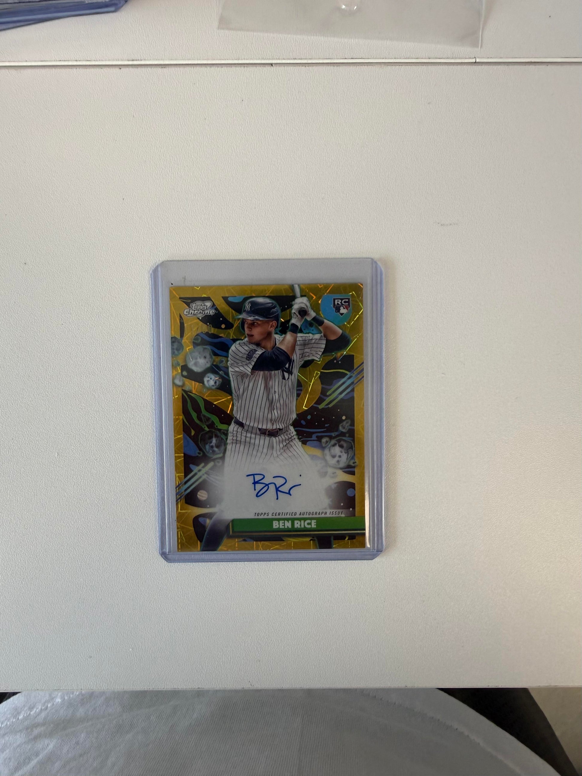 2025 Topps Chrome Cosmic #CCA-BR Ben Rice  Auto Gold Interstellar Refractor #/50