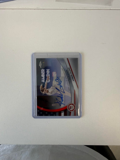 2026 Topps Chrome U.S. Winter Olympic s #BCA-AGL Amber Glenn Auto USA #/76