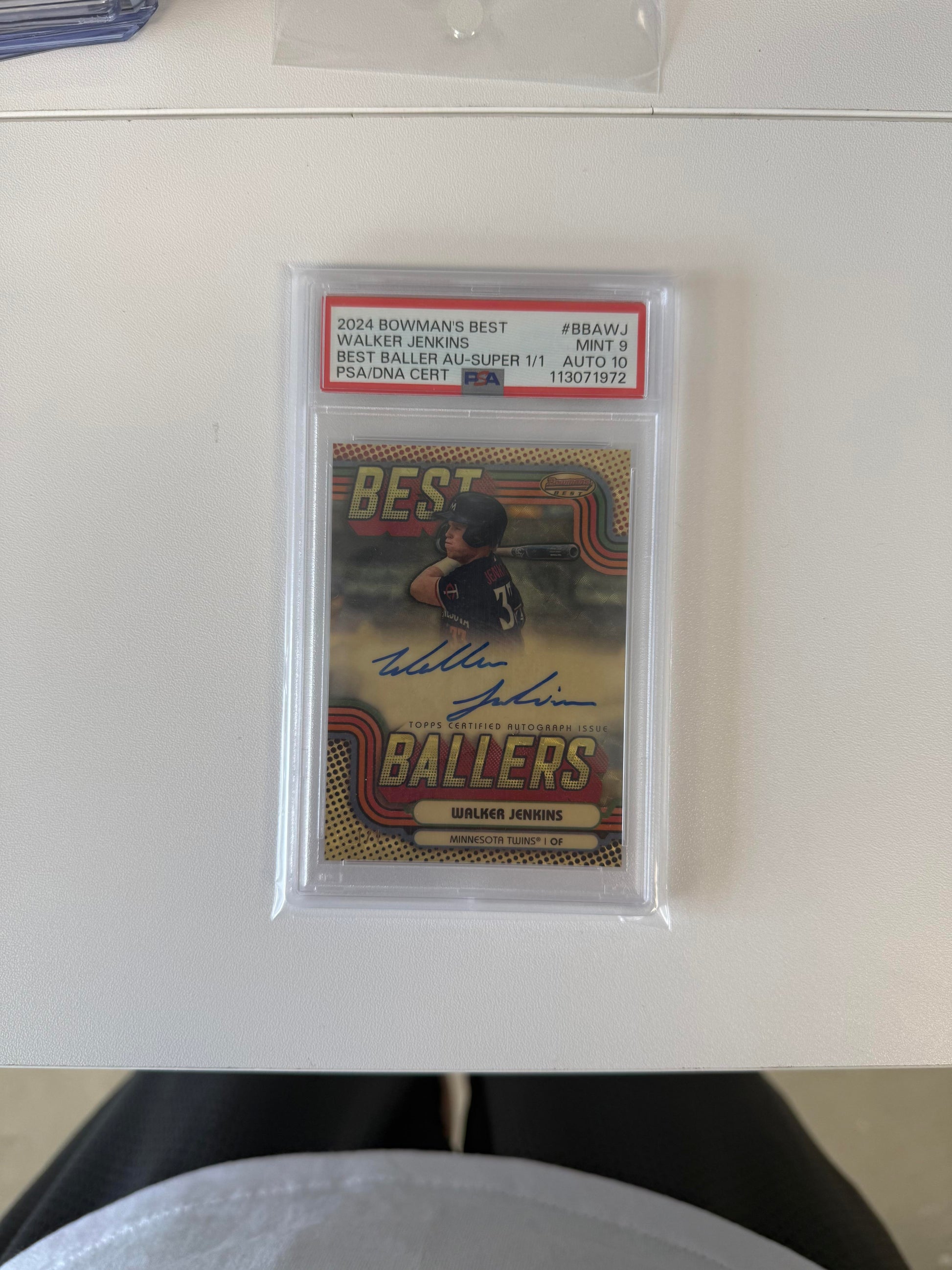 2024 Bowman's Best #BBA-WJ Walker Jenkins Best Ballers Auto SuperFractors #/1