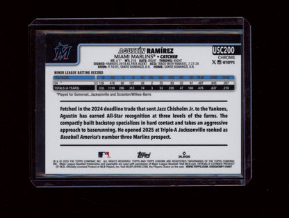 2025 Topps Chrome Update #USC200 Agustín Ramírez Red Refractors #/5