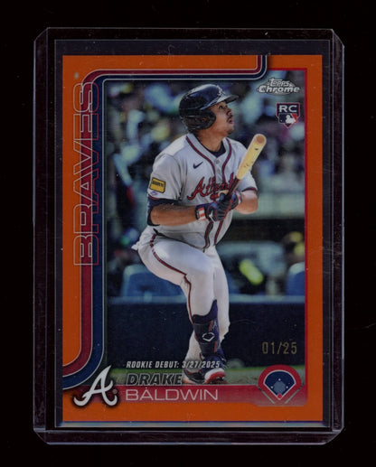 2025 Topps Chrome Update #USC88 Drake Baldwin Orange Refractors #/25