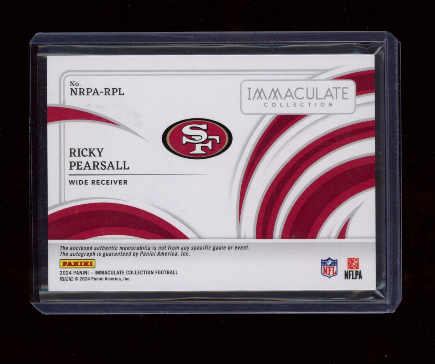Ricky Pearsall 2024 Panini Immaculate Collection RPA #/99
