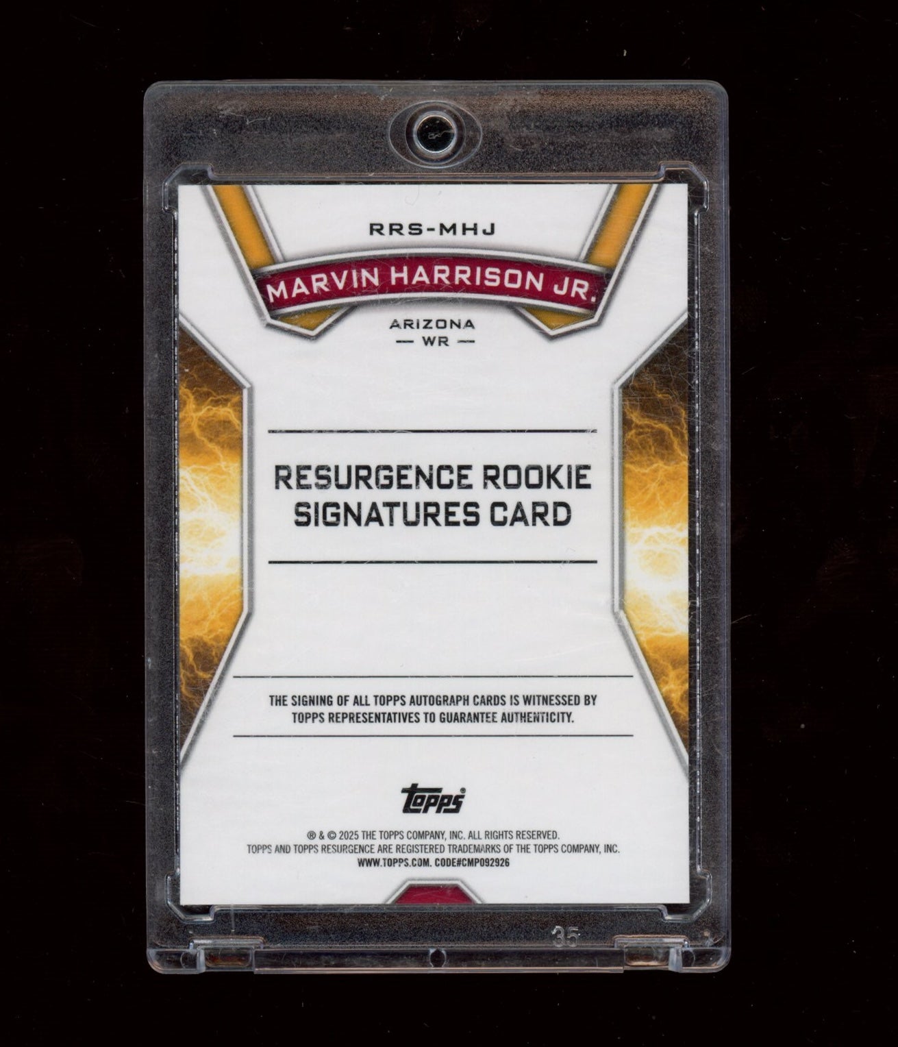 2024 Topps Resurgence #RRS-MHJ Marvin Harrison Jr. Resurgence Rookie Signatures