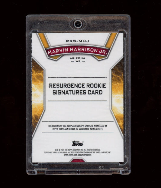 2024 Topps Resurgence #RRS-MHJ Marvin Harrison Jr. Resurgence Rookie Signatures