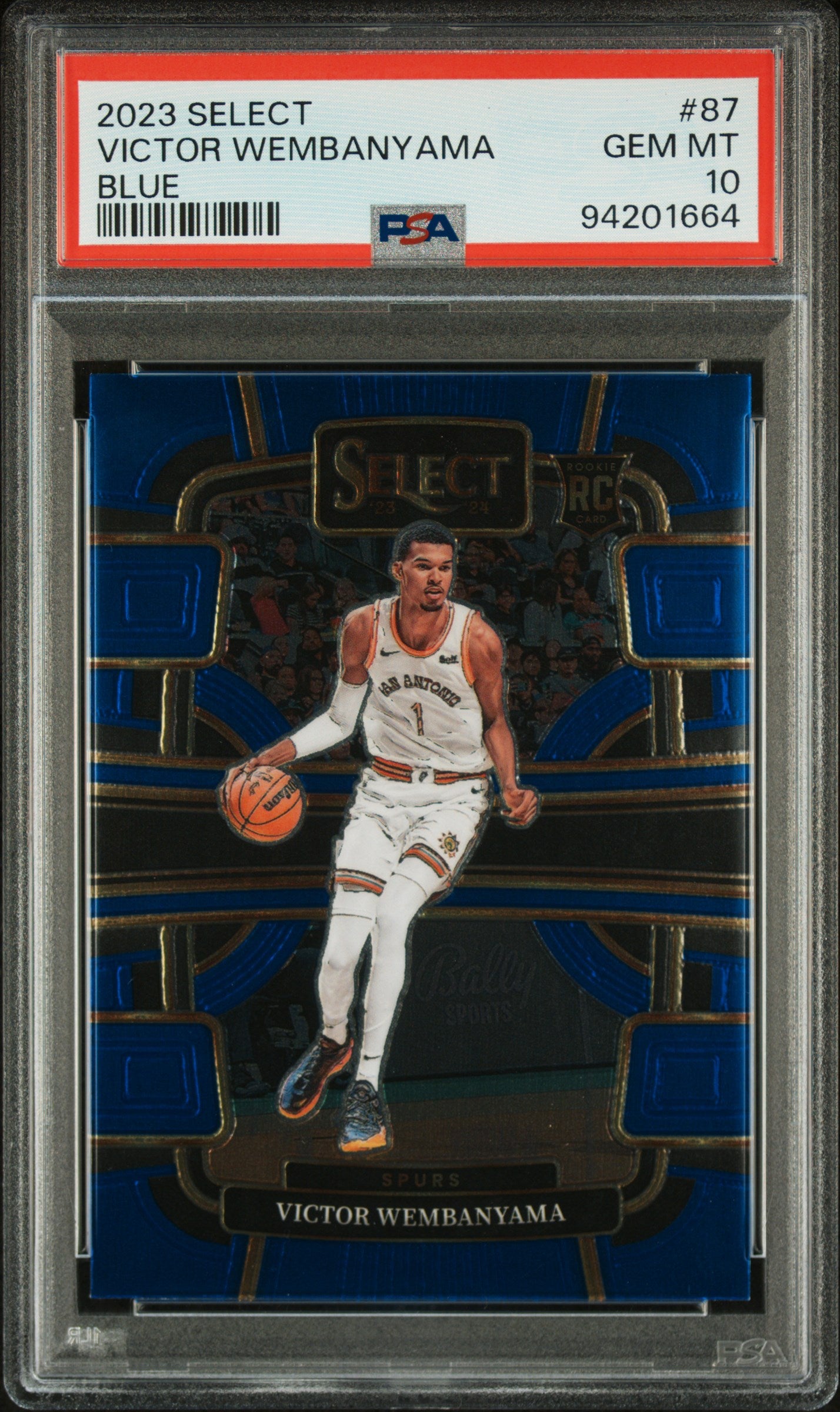 2023 Panini Select #87 Victor Wembanyama Blue PSA 10