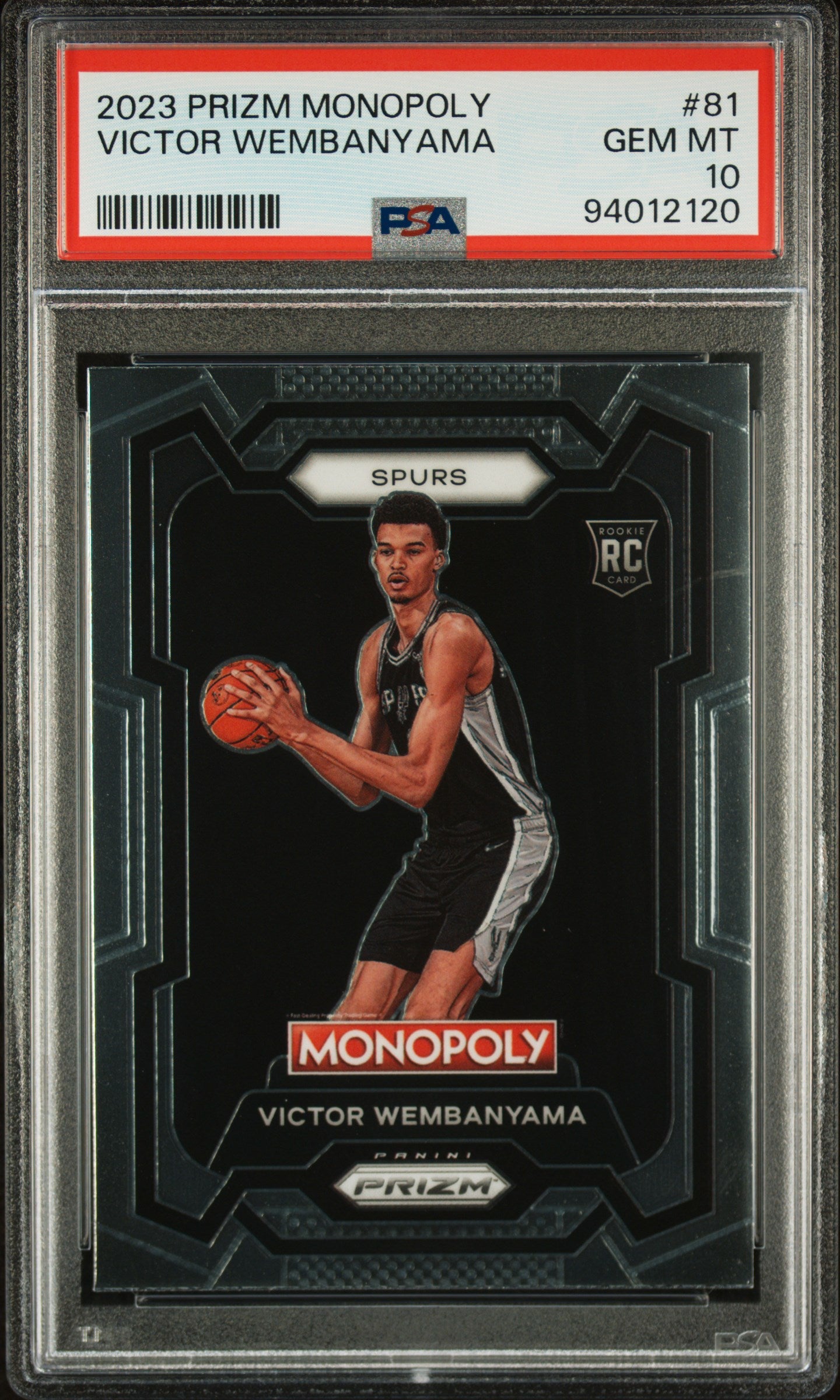 2023 Panini Prizm Monopoly #81 Victor Wembanyama PSA 10