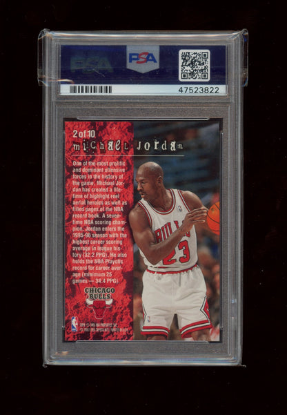 1995 Fleer Total O #2 Michael Jordan Hot Packs PSA 8