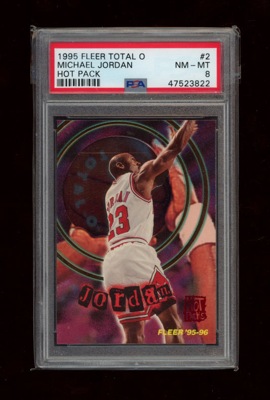 1995 Fleer Total O #2 Michael Jordan Hot Packs PSA 8
