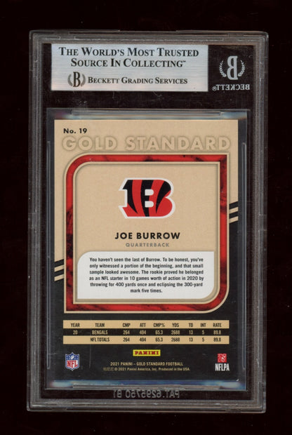 2021 Panini Gold Standard Violet #19 Joe Burrow BGS 8.5