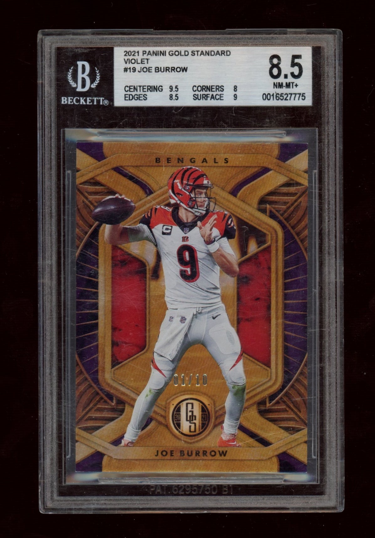 2021 Panini Gold Standard Violet #19 Joe Burrow BGS 8.5
