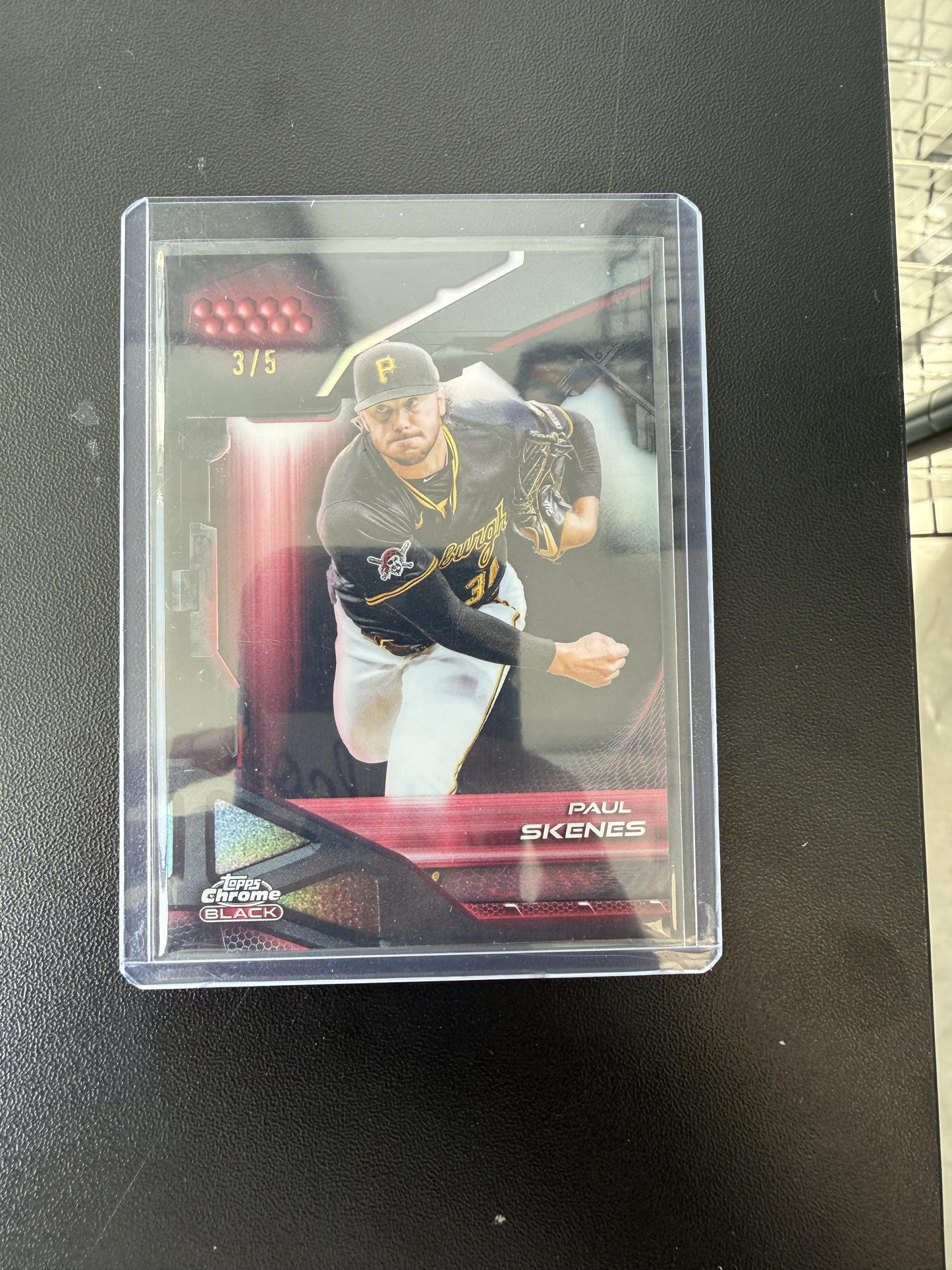 2026 Topps Chrome Black #35 Paul Skenes Red Refractors #/5