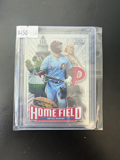 2026 Topps Chrome Black #CBHA-9 Bryce Harper Home Field #/50