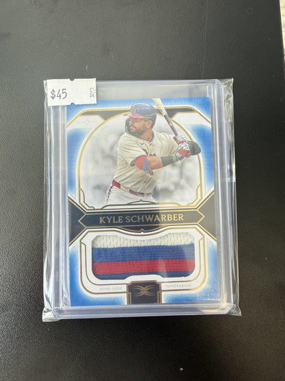 2024 Topps Definitive Collection #DJRC-KS Kyle Schwarber Jumbo Blue #/30