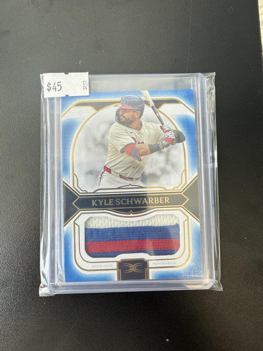 2024 Topps Definitive Collection #DJRC-KS Kyle Schwarber Jumbo Blue #/30