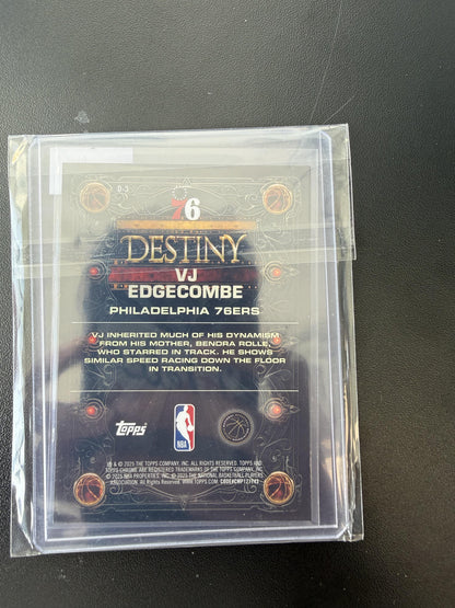 2025-26 Topps Chrome #D-3 VJ Edgecombe Destiny Purple Geometric Refractor #/75