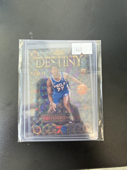 2025-26 Topps Chrome #D-3 VJ Edgecombe Destiny Purple Geometric Refractor #/75