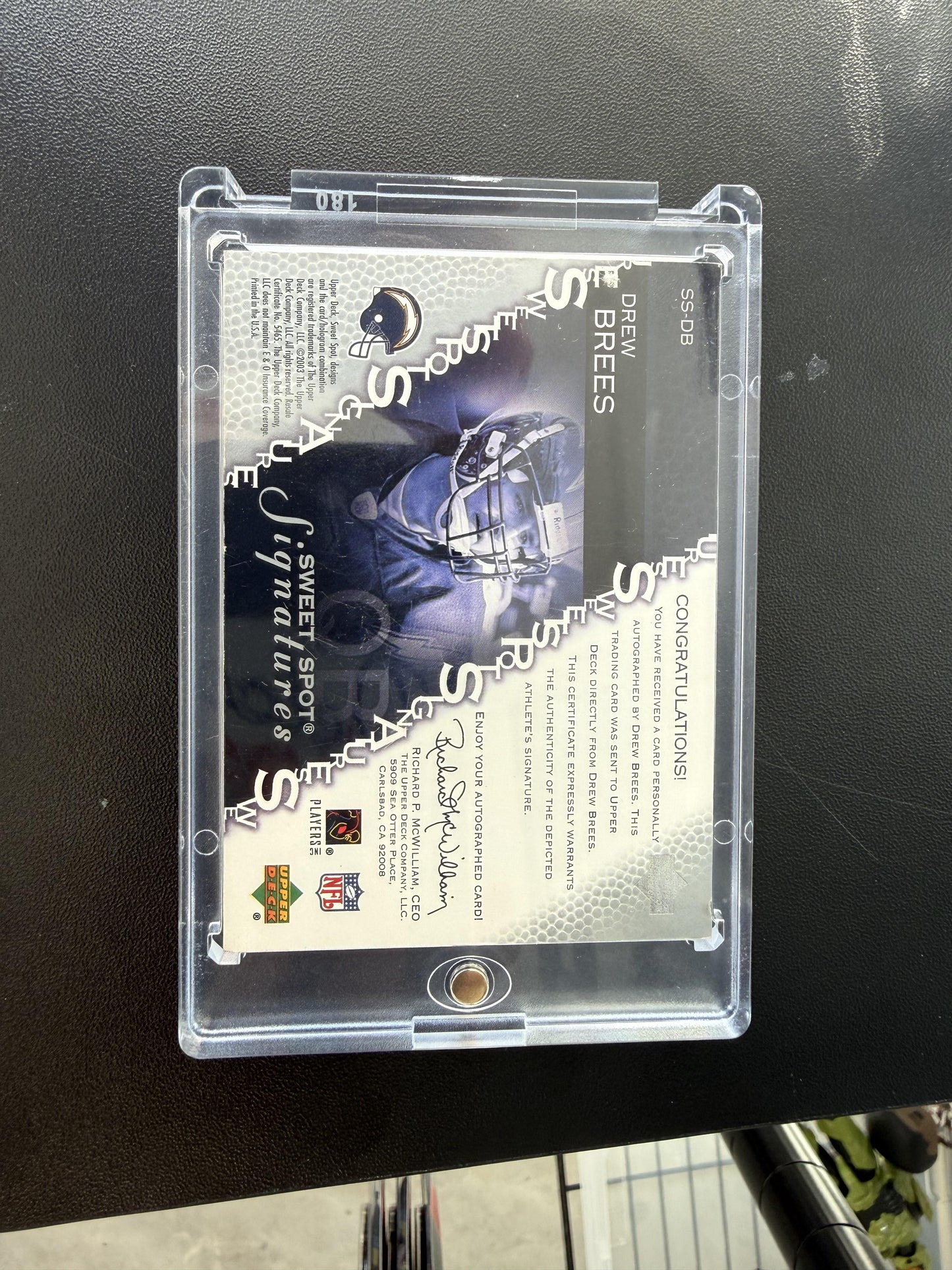 2003 Upper Deck Sweet Spot #SS-DB Drew Brees Signatures