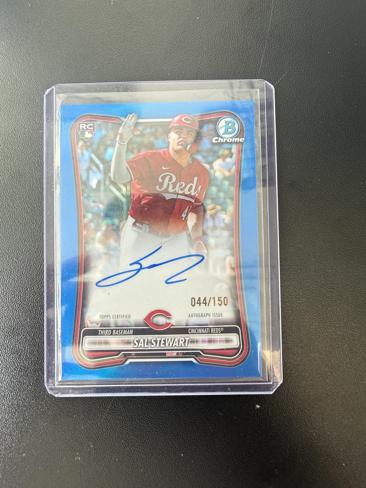 2026 Bowman #CRA-SS Sal Stewart Chrome Rookie Autograph Blue Refractor #/150