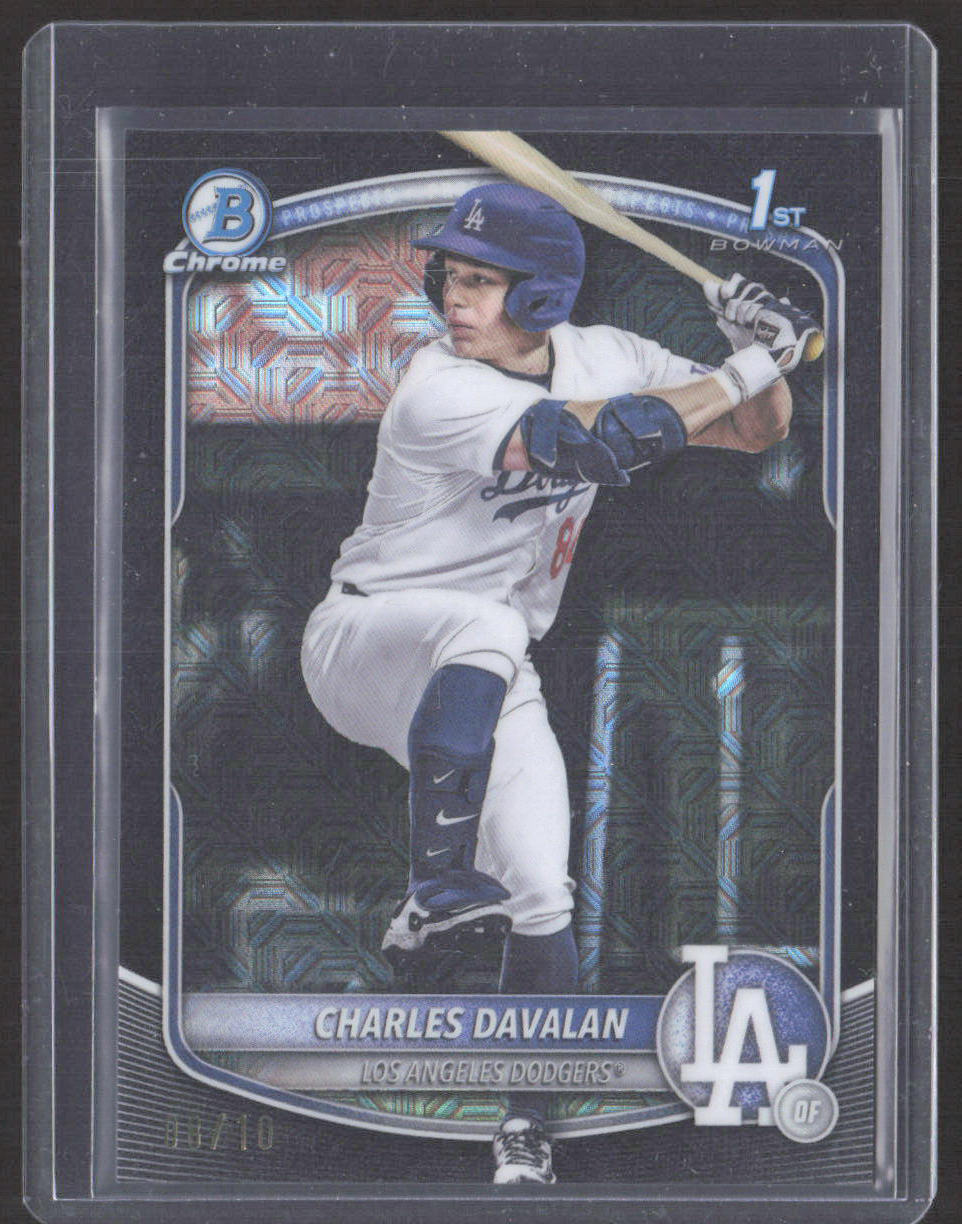2025 Bowman Draft #BDC-96 Charles Davalan Chrome Black Mojo Refractor #/10