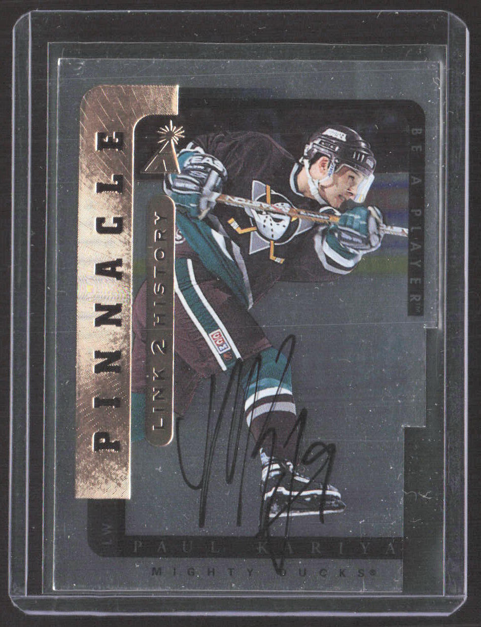 1996-97 Pinnacle Be a Player #LTH-6B Paul Kariya Link 2 History Autographs