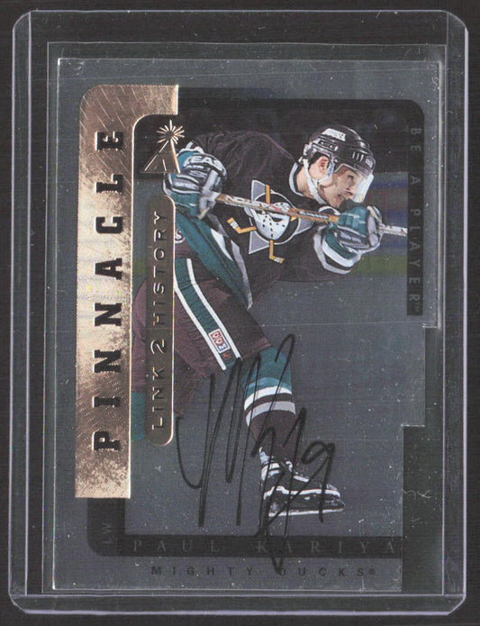 1996-97 Pinnacle Be a Player #LTH-6B Paul Kariya Link 2 History Autographs