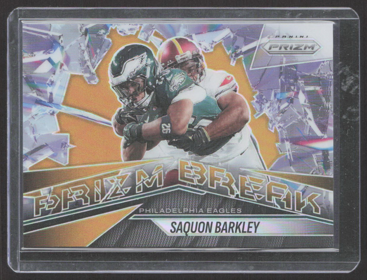 2025 Panini Prizm #9 Saquon Barkley Prizm Break Gold #/10