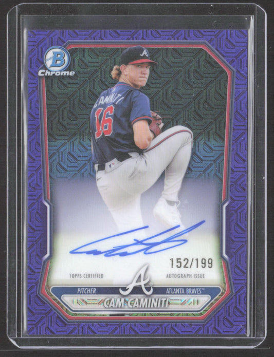2025 Bowman #BCP-46 Cam Caminiti Chrome Prospects Mojo Purple Refractor #/250