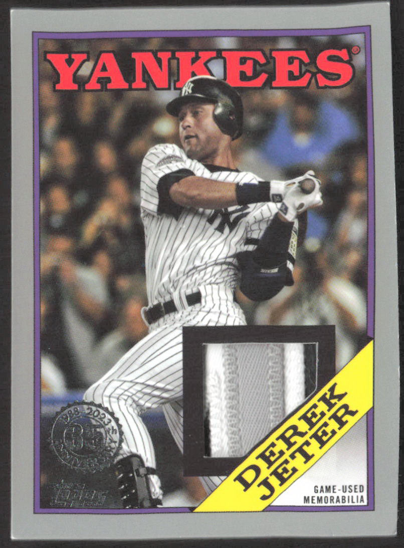2023 Topps #88R-DJ Derek Jeter 1988 Topps Baseball 35th Anniversary Relics #/1