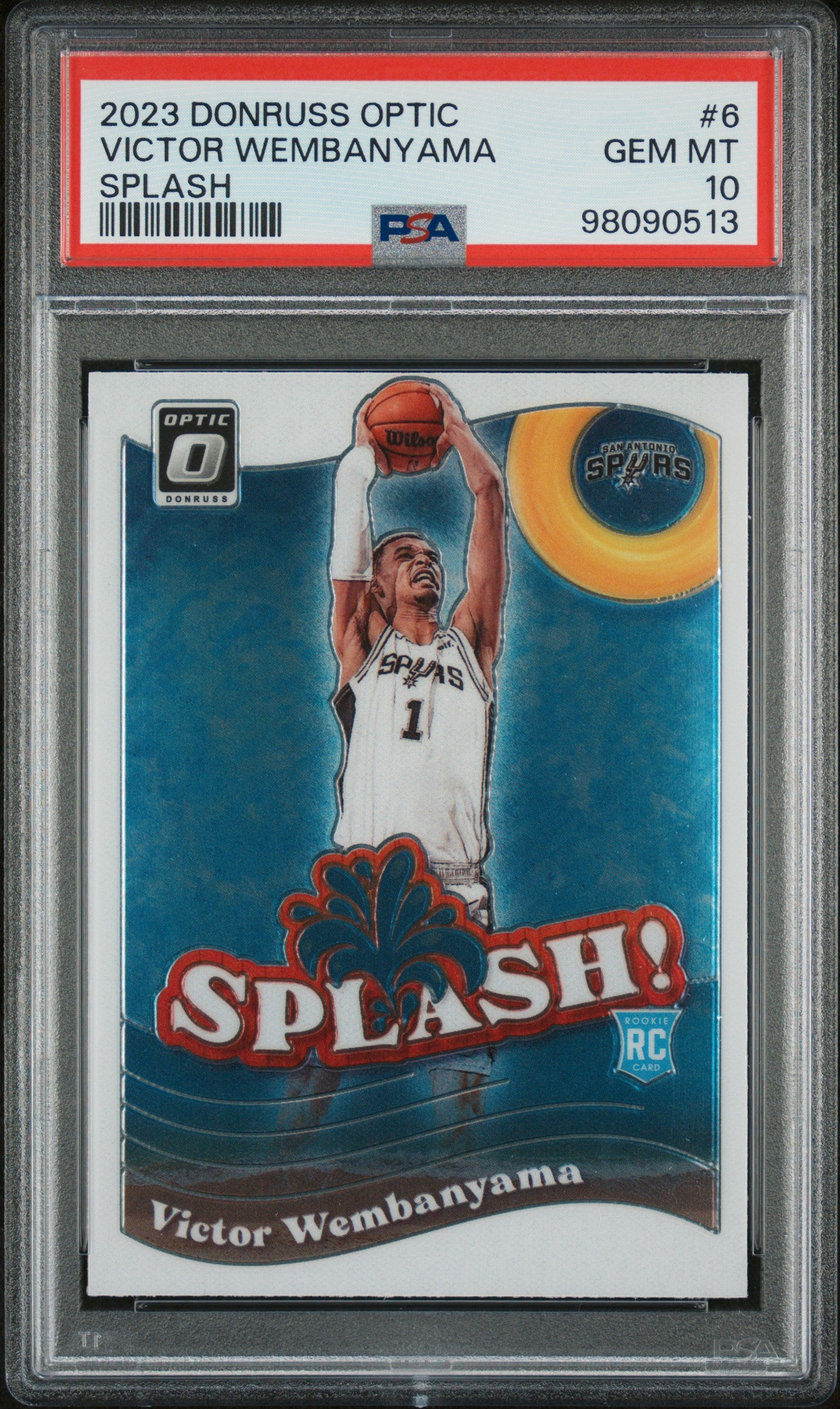 2023 Panini Donruss Optic Splash #6 Victor Wembanyama PSA 10