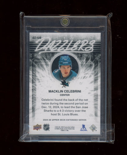 2024-25 Upper Deck #DZ-128 Macklin Celebrini Dazzlers Green