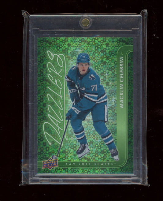 2024-25 Upper Deck #DZ-128 Macklin Celebrini Dazzlers Green