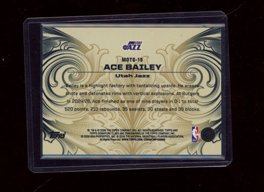 2025-26 Topps Signature Class #MOTG-19 Ace Bailey Monarchs of the Game