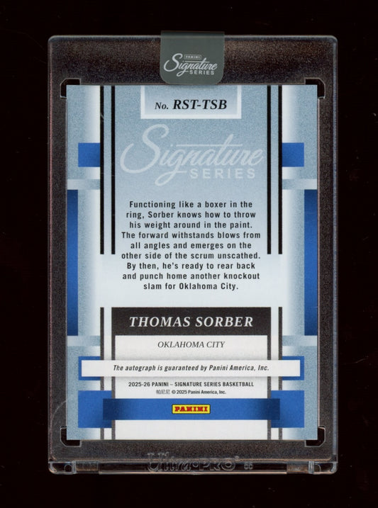 2025-26 Panini Signature Series #3 Thomas Sorber Profiles Gold #/10