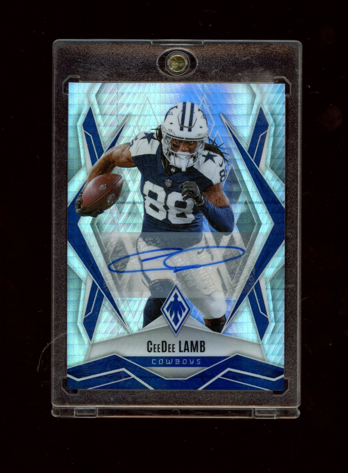 2025 Panini Phoenix #125 CeeDee Lamb Base Autographs Lava Prizm #/49
