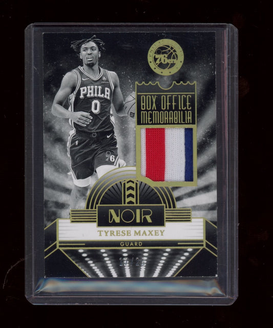 2023-24 Panini Noir #BOM-ANT Tyrese Maxey Box Office Memorabilia #/25
