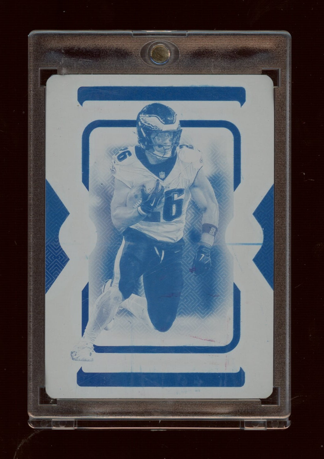 2024 Panini National Treasures #80 Saquon Barkley Printing Plate Black #/1