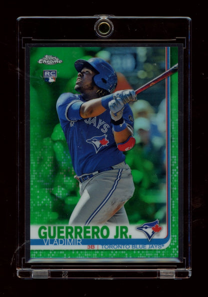 2019 Topps Chrome #201 Vladimir Guerrero Jr. Green Refractor #/99