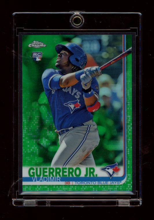 2019 Topps Chrome #201 Vladimir Guerrero Jr. Green Refractor #/99