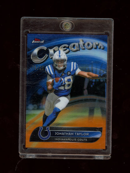2025 Finest #CR-13 Jonathan Taylor Creators Orange Refractor #/25