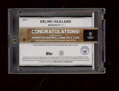 2022-23 Topps Museum Collection UEFA #MMJR-EH Erling Haaland Relics Gold #/50