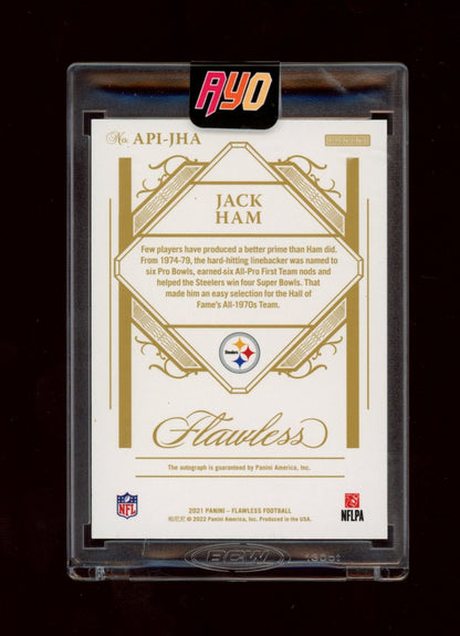 2022 Panini Flawless #API-JHA Jack Ham 2021 All-Pro Ink #/25