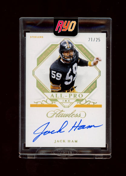 2022 Panini Flawless #API-JHA Jack Ham 2021 All-Pro Ink #/25
